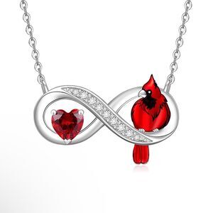18k Cardinal Infinity Necklace Angels are Near